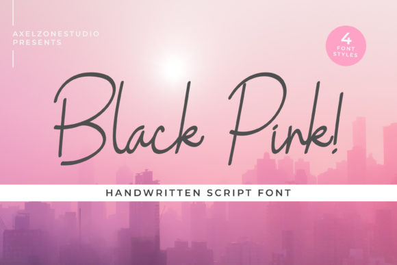 Black Pink Font for Elegant Design