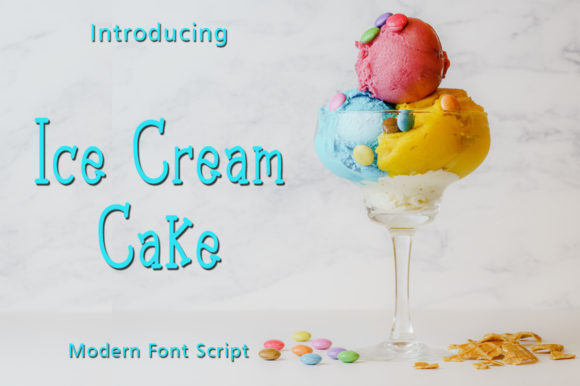 Ice Cream Cake Font for Creative Design