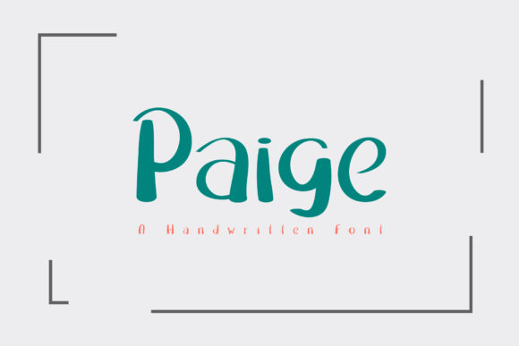 Paige: A Friendly Handwritten Font